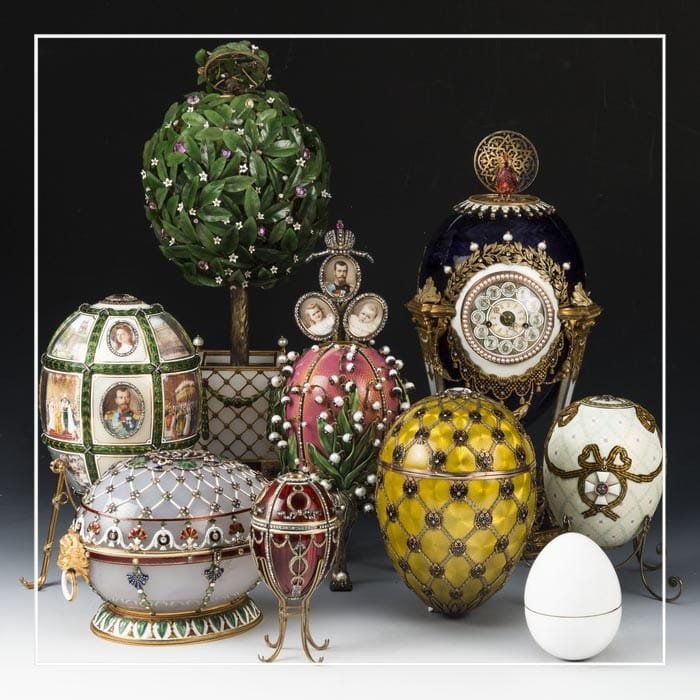 Una serie de huevos de Pascua Fabergé