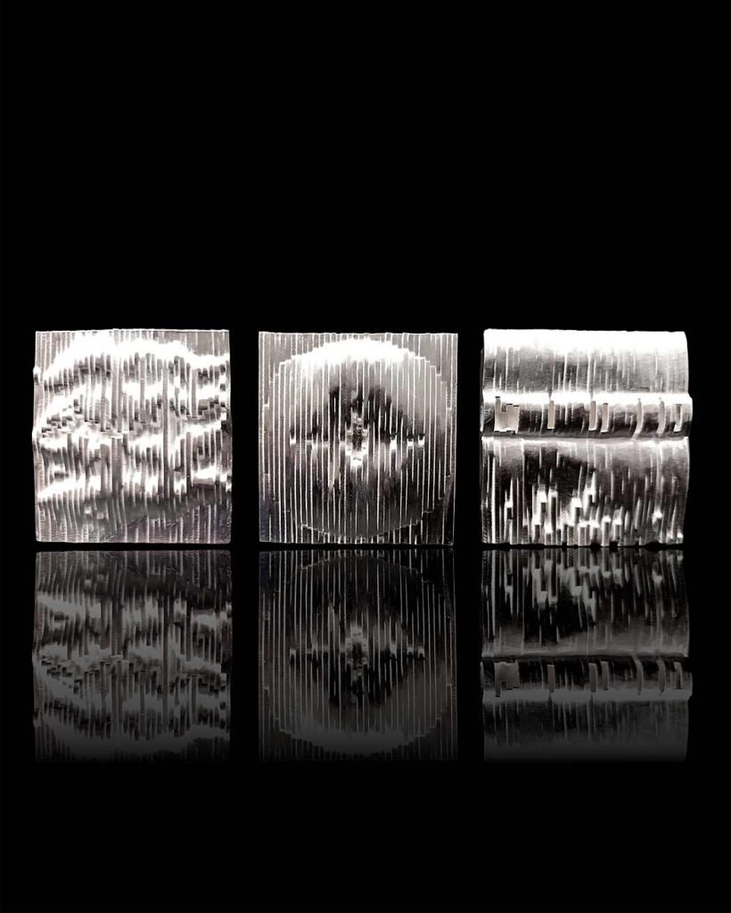 Joyas por encargo - Broches/colgantes en plata de las esculturas del arquitecto Vincenzo Carmenati - Valentna Falchi jartistic jewellery Joyas con carácter